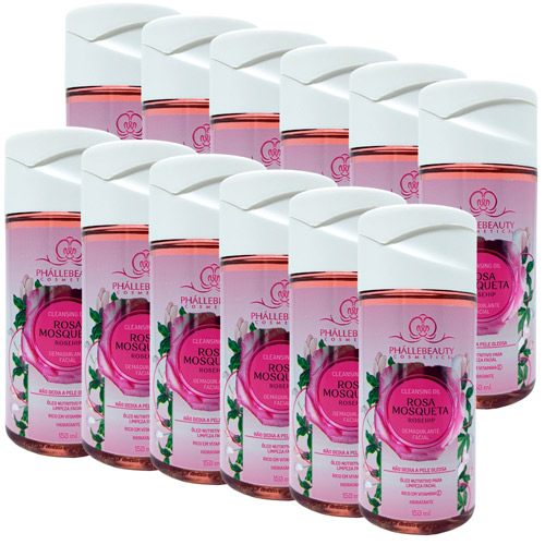 Demaquilante Facial Cleansing Oil Rosa Mosqueta Phállebeauty PH0628 - Box c/ 12 unid