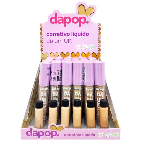 Corretivo Líquido Dá um Up Dapop DP2209 - Box c/ 36 unid