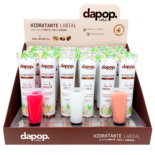 Hidratante Labial Dapop Care MK1026 - Box c/ 24 unid