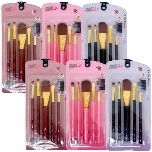 Kit com 05 Pincéis para Maquiagem Mandala PM-035 - Kit c/ 06 unid