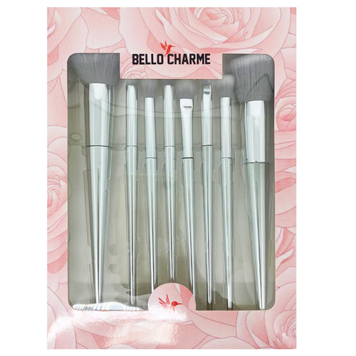Kit com 08 Pincéis para Maquiagem Bello Charme BC-187