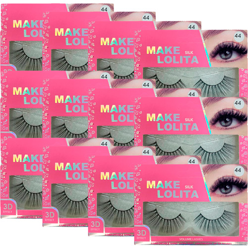 Cílios Postiços 3D 44 Make Lolita ML207 - Box c/ 12 unid