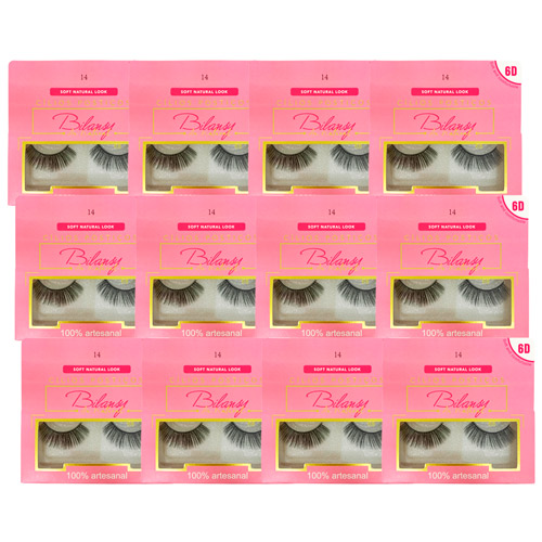 Cílios Postiços 6D 68 Bilansy BC075-9 - Pcte c/ 12 unid