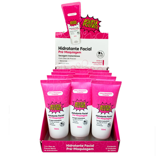 Hidratante Facial Pré-Maquiagem Super Poderes HFSP02 - Box c/ 12 unid