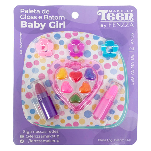 Paleta de Gloss e Batom Baby Girl Teen Fenzza SKV12011177