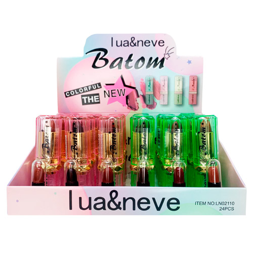 Batom Bastão Colerful Lua & Neve LN02110 - Box c/ 24 unid