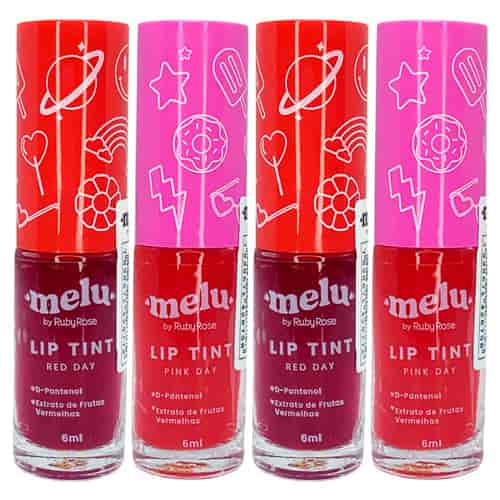 Lip Tint Melu Ruby Rose RR-7501/G1 - Kit c/ 04 unid