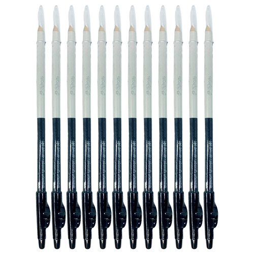 Lápis de Olho Preto e Branco com Apontador Smooth Feeling Febella LO3026 - Pcte c/ 12 unid