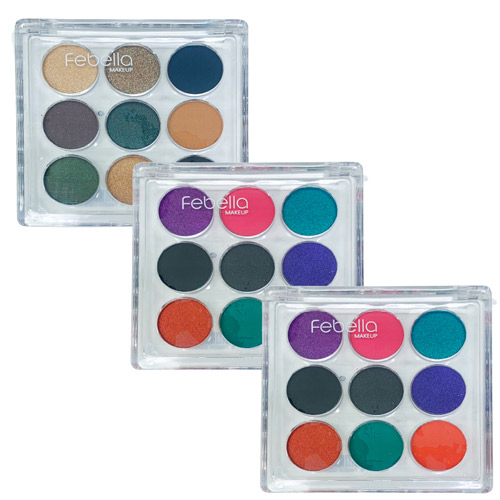 Paleta de Sombras Day To Night Febella PSO30326 - Kit c/ 03 unid