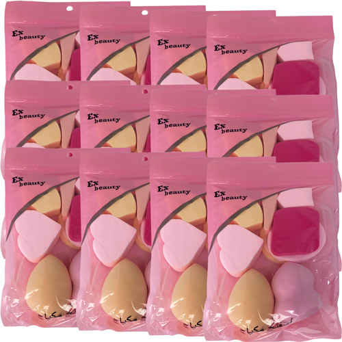 Kit com 09 Esponjas para Maquiagem LUA037-283-2-1 - Pcte c/ 12 unid
