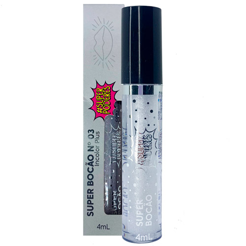 Gloss Labial Super Bocão N° 03 Incolor Plus Super Poderes GSBSP03