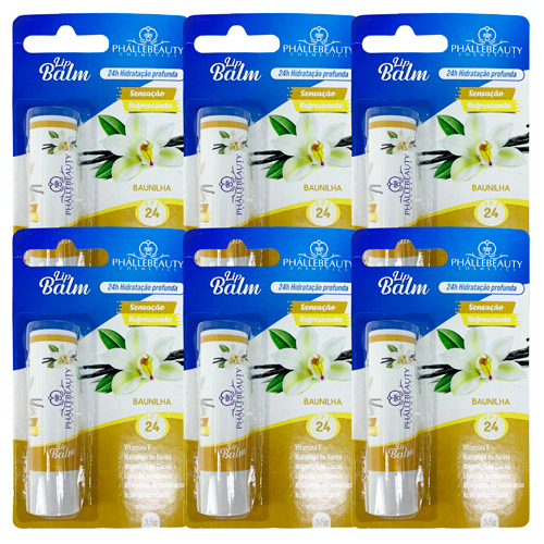 Lip Balm FPS 24 Baunilha Phállebeauty PH0691 - Kit c/ 06 unid