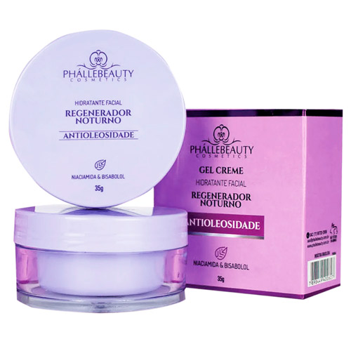 Gel Creme Hidratante Facial Regenerador Noturno Phállebeauty PH0564
