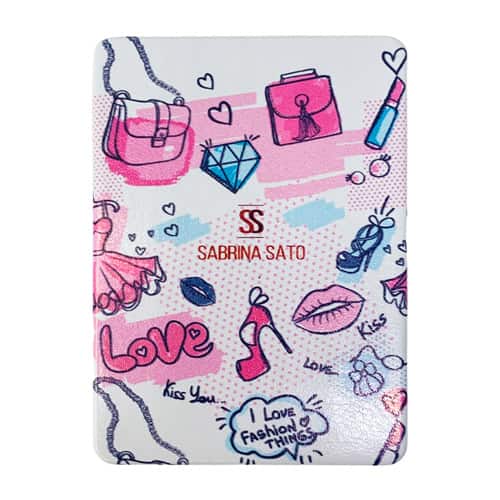 Espelho Portátil de Bolsa Estampado Quadrado Sabrina Sato SS-1706