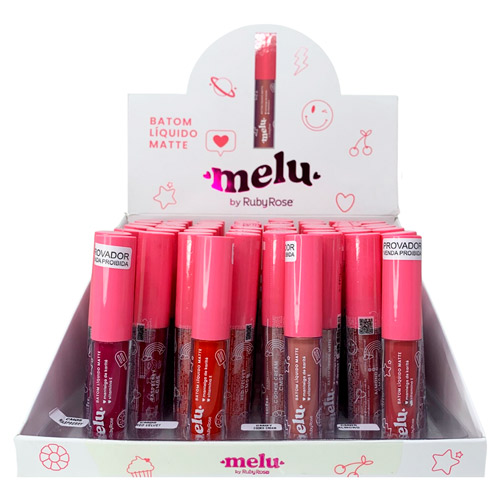 Batom Líquido Matte Melu Ruby Rose RR-563/G2 - Box c/ 48 unid