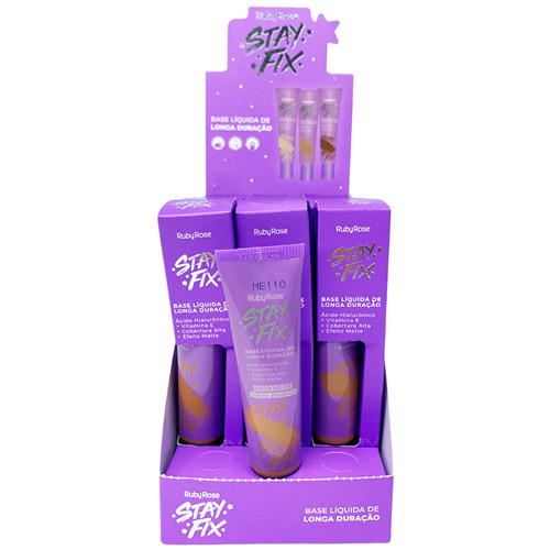 Base Líquida de Longa Duração ME110 Stay Fix Ruby Rose HB-873-S9 - Box c/ 12 unid