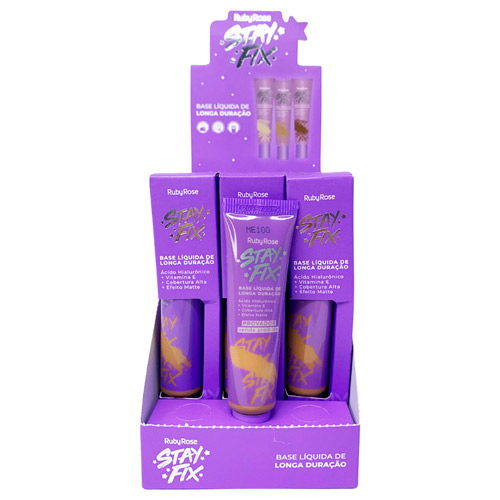 Base Líquida de Longa Duração ME100 Stay Fix Ruby Rose HB-873-S8 - Box c/ 12 unid