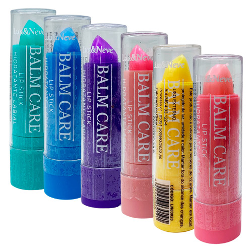 Hidratante Labial Balm Care Lua & Neve LN03023 - Kit c/ 06 unid