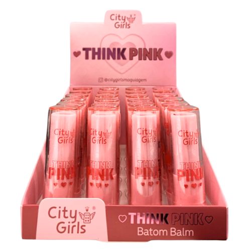 Batom Balm Bastão Think Pink City Girls CG323 - Box c/ 24 unid