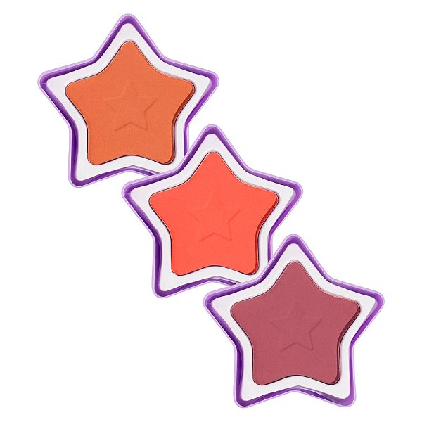 Blush Compacto Estrela Grupo 02 Stay Fix Ruby Rose HB-574-G2 - Kit c/ 03 unid