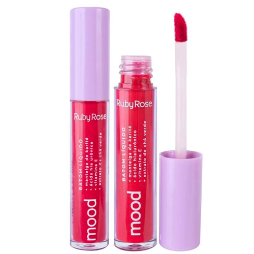 Batom Líquido Mood Satisfaction 02 Ruby Rose HB-566-S2