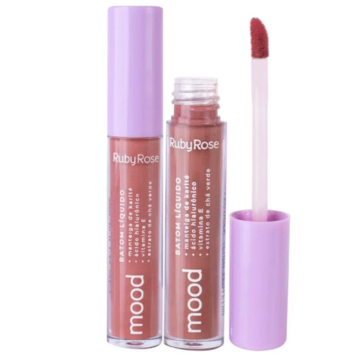 Batom Líquido Mood Nostalgia 12 Ruby Rose HB-566-S12