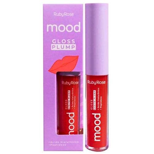 Gloss Labial Efeito Plump Mood Ruby Rose HB-573
