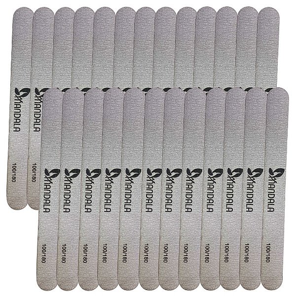 Lixa para Unhas 100/180 Mandala MM4089 - Pcte c/ 25 unid