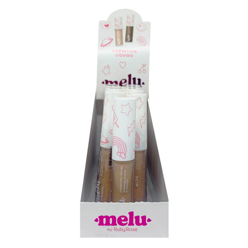 Corretivo Líquido ME100 Melu Ruby Rose RR-1800-S05 - Box c/ 12 unid