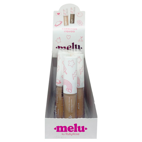 Corretivo Líquido ME110 Melu Ruby Rose RR-1800-S06 - Box c/ 12 unid