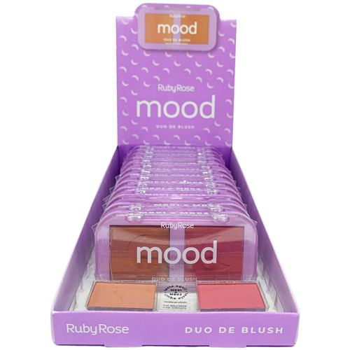 Duo de Blush MB01 Mood Ruby Rose HB-576-1 - Box c/ 12 unid