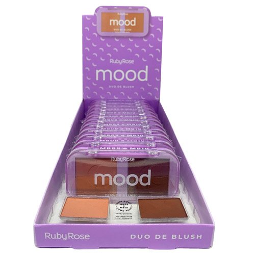 Duo de Blush MB05 Mood Ruby Rose HB-576-5 - Box c/ 12 unid