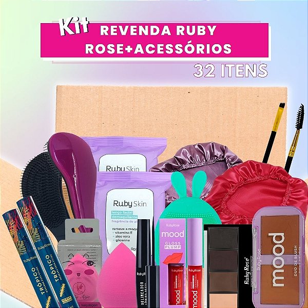 Kit Revenda Ruby Rose + Acessórios (32 Itens)