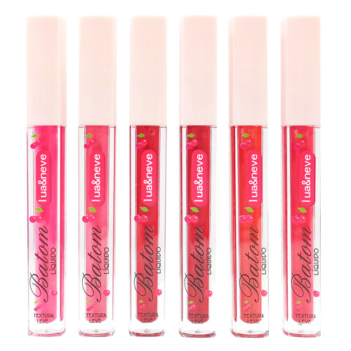 Batom Líquido Textura Leve Lua & Neve LN02312 - Kit c/ 06 unid