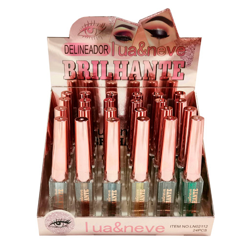 Delineador Líquido Brilhante Lua & Neve LN02112 - Box c/ 24 unid