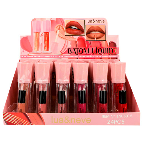 Batom Líquido Lua & Neve LN05015 - Box c/ 24 unid