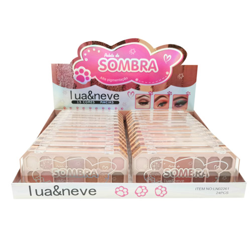 Paleta de Sombras 13 Cores Lua & Neve LN02261 - Box c/ 24 unid