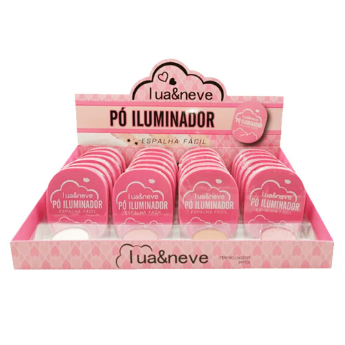 Pó Iluminador Espalha Fácil Lua & Neve LN02297 - Box c/ 24 unid