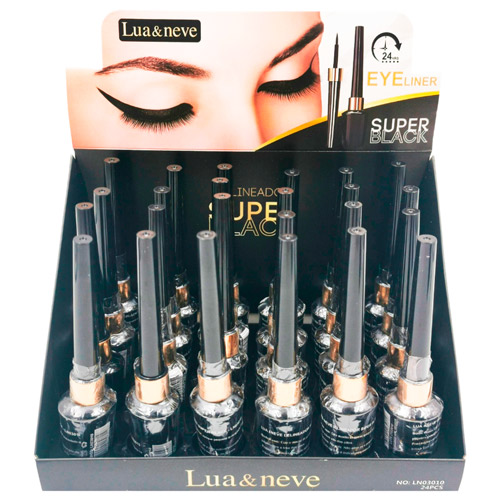 Delineador Líquido Super Black Lua & Neve LN03010 - Box c/ 24 unid
