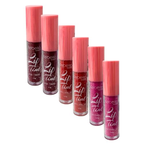 Batom Lip Tint Febella BM4012 - Kit c/ 06 unid