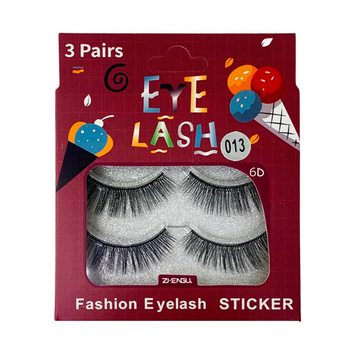 Cílios Postiços com 03 Pares 6D 013 LUX067-025-10-8