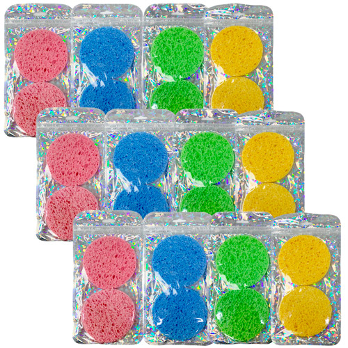Kit com 02 Esponjas para Limpeza Facial LUX037-294-2-2 - Pcte c/ 12 unid