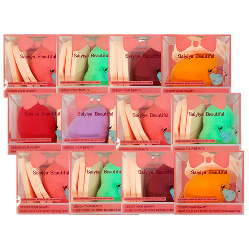 Kit com 04 Esponjas para Maquiagem LUX037-312 - Pcte c/ 12 unid