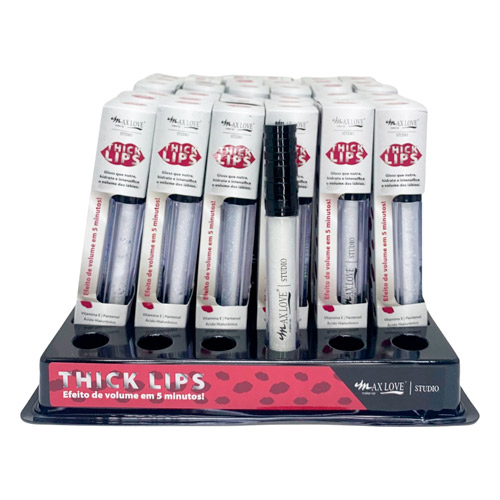 Gloss Thick Lips Efeito Volume Cor 204 Max Love - Box c/ 36 unid