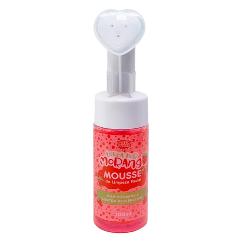 Mousse de Limpeza Facial com Escova Coração Louca por Morango Super Poderes #SP900-02
