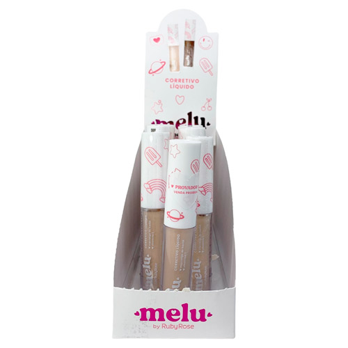 Corretivo Líquido C02 Melu Ruby Rose RR-1800-S02 - Box c/ 12 unid
