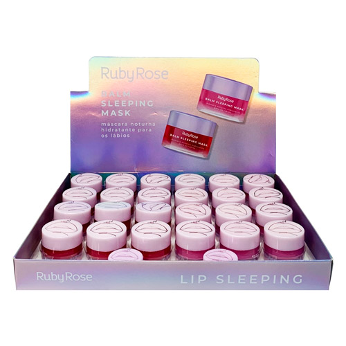 Máscara Noturna Hidratante Para Lábios Balm Sleeping Mask Ruby Rose HB-8530 - Box c/ 24 unid