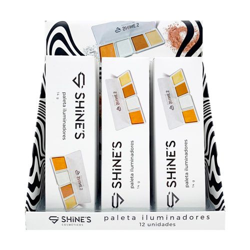 Paleta de Iluminadores Shine's SH3005 - Box c/ 12 unid