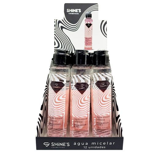Água Micelar Bifásica Shine's SH4000 - Box c/ 12 unid