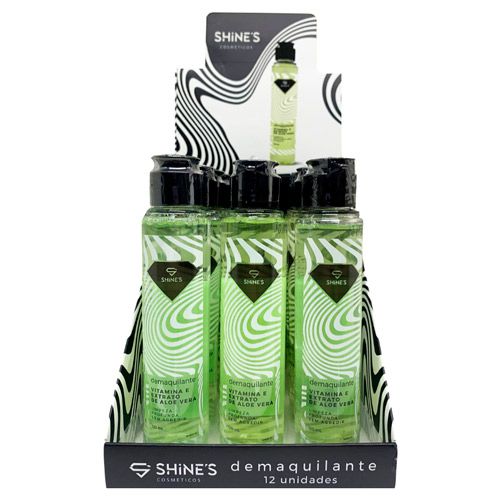 Demaquilante Vitamina E e Extrato de Aloe Vera Shine's SH4002 - Box c/ 12 unid
